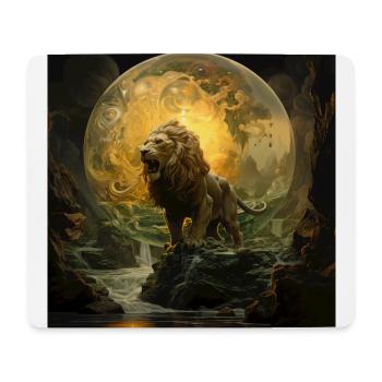 Lion suprême - Tapis de souris (format paysage) - blanc - Devant
