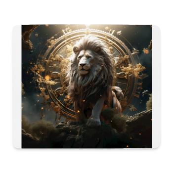 Gott Löwe - Mousepad (Querformat) - Weiß - Vorne