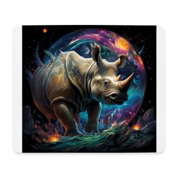 Cosmic Rhino - Tapis de souris (format paysage) - blanc - Devant