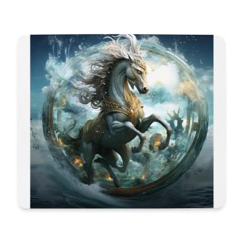 Wassermann Pferd - Mousepad (Querformat) - Weiß - Vorne