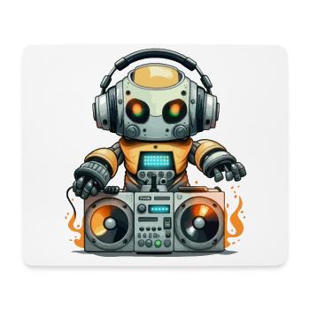 DJbot - Mousepad (Querformat) - Weiß - Vorne