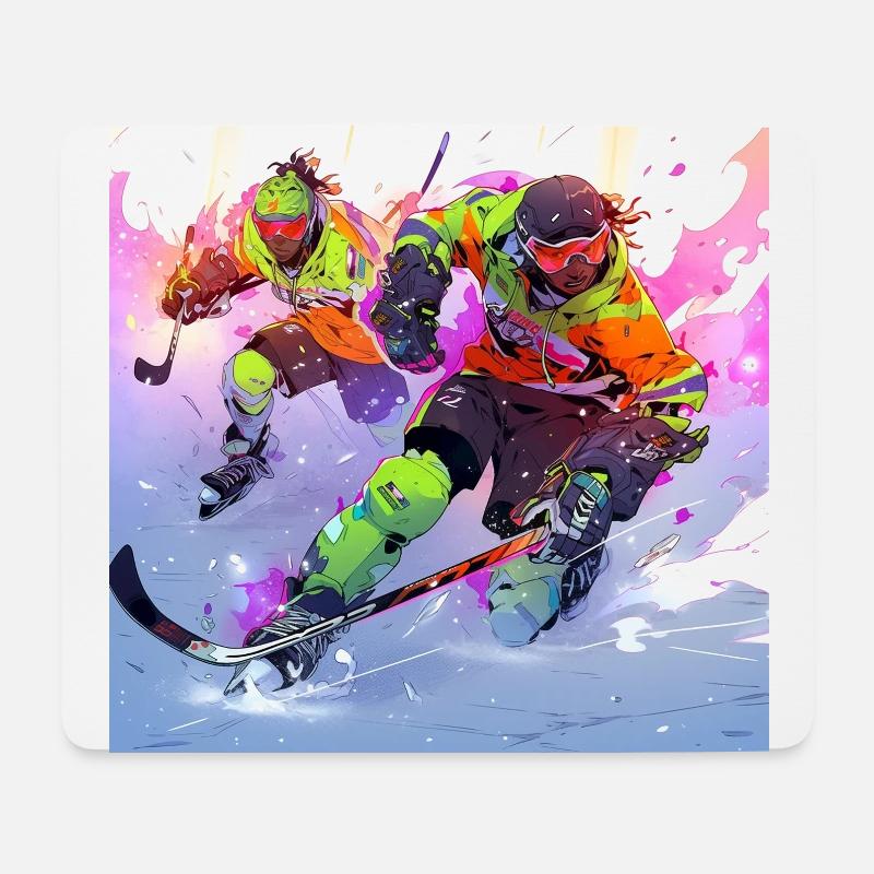 Hockey Stricker - Mouse Pad (horizontal) - white