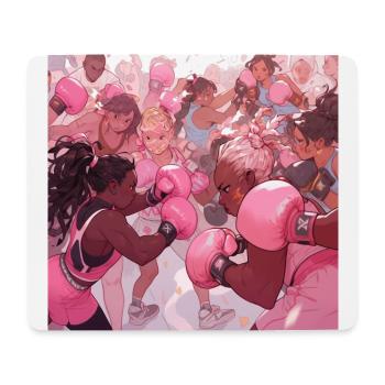 Le Combat Rose - Tapis de souris (format paysage) - blanc - Devant