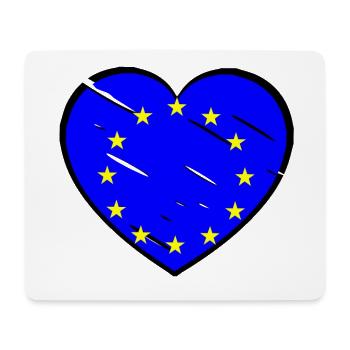 A heart for Europe - Mouse Pad (horizontal) - white - Front