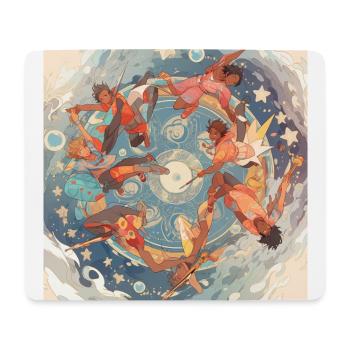 Boys in the Ocean - Tapis de souris (format paysage) - blanc - Devant
