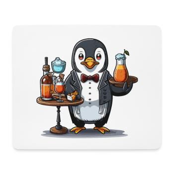 Pinguine gießen - Mousepad (Querformat) - Weiß - Vorne