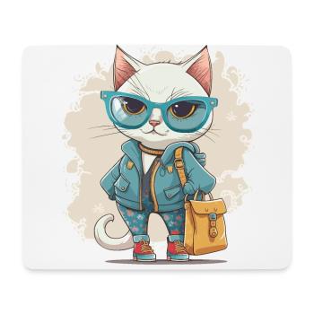 Feline Fashion - Mouse Pad (horizontal) - white - Front