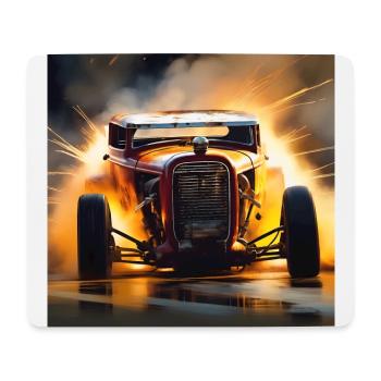 Rusty Hot Rod Rennen #8 - Mousepad (Querformat) - Weiß - Vorne