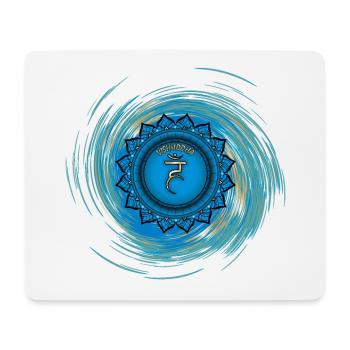 Vishuddha Fünftes Chakra - Mousepad (Querformat) - Weiß - Vorne