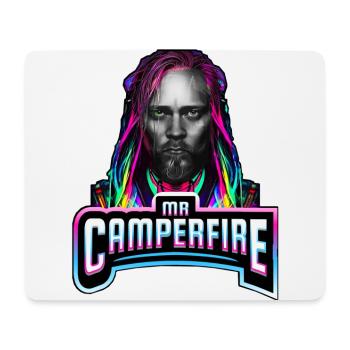 Mr Camperfire Face - Mouse Pad (horizontal) - white - Front