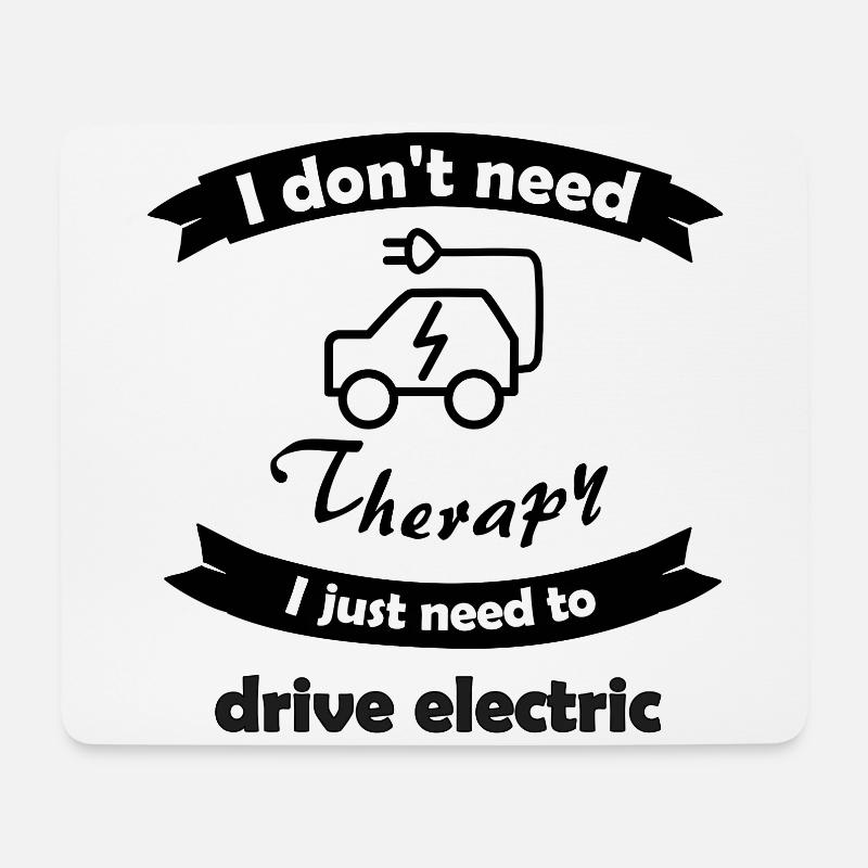 Elektrische Autos fahren - Mousepad (Querformat) - Weiß