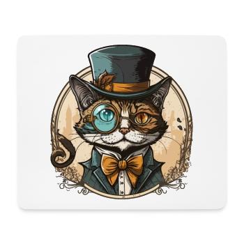 Félin Chic - Tapis de souris (format paysage) - blanc - Devant