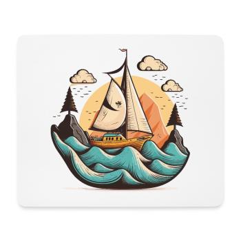 L’aventurier nautique - Tapis de souris (format paysage) - blanc - Devant