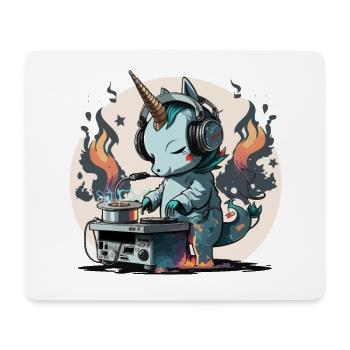 Smokin Unicorn DJ - Mouse Pad (horizontal) - white - Front