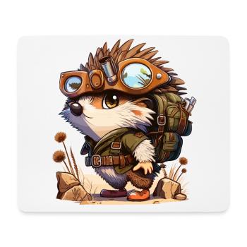 Igel-Abenteuer - Mousepad (Querformat) - Weiß - Vorne