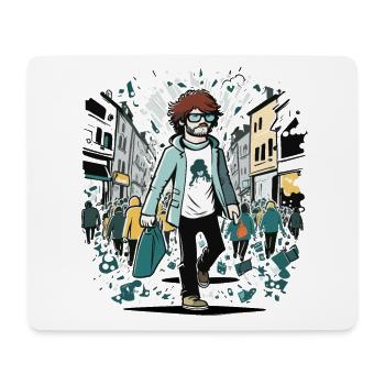 Le photographe de rue - Tapis de souris (format paysage) - blanc - Devant