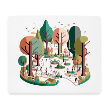 Der Liebhaber der Stadtnatur - Mousepad (Querformat) - Weiß - Vorne