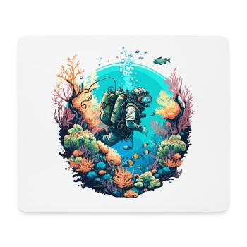 The Underwater Explorer - Mouse Pad (horizontal) - white - Front