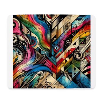 Farbige Formen und bunte Muster - Mousepad (Querformat) - Weiß - Vorne
