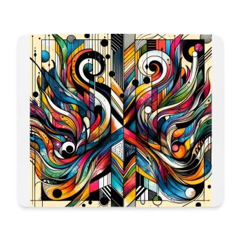 Farbige Formen und bunte Muster - Mousepad (Querformat) - Weiß - Vorne