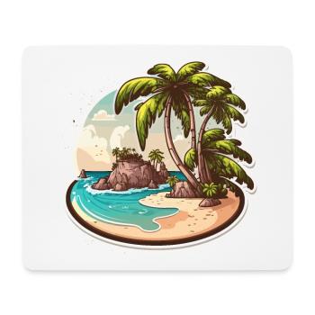Le chercheur de paradis tropical - Tapis de souris (format paysage) - blanc - Devant