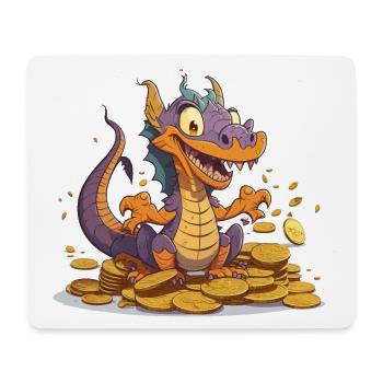Le dragon gourmand - Tapis de souris (format paysage) - blanc - Devant