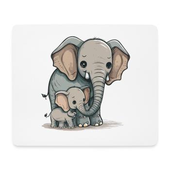 Der kleinste Elefant - Mousepad (Querformat) - Weiß - Vorne