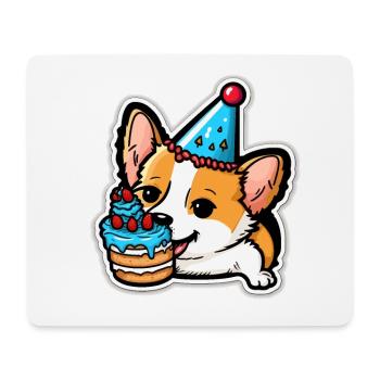Party Pup - Mouse Pad (horizontal) - white - Front