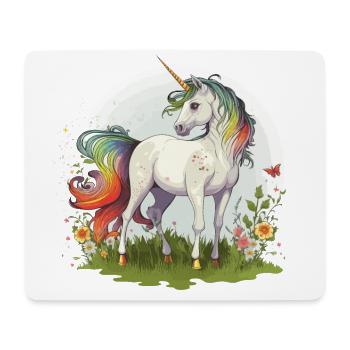 Rainbow Unicorn - Mouse Pad (horizontal) - white - Front