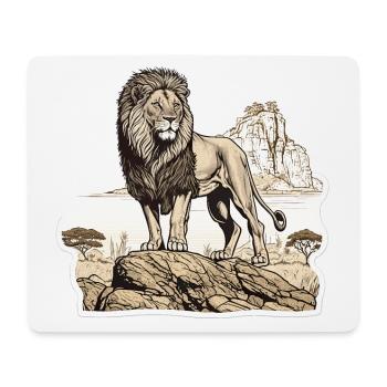 Majestic Lion - Mouse Pad (horizontal) - white - Front