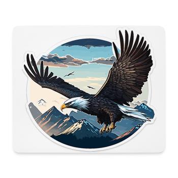 Majestic Eagle - Mouse Pad (horizontal) - white - Front