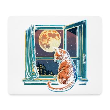 Sneaky Cat - Mouse Pad (horizontal) - white - Front