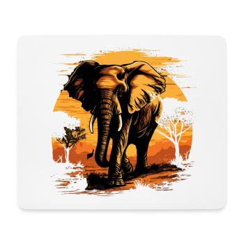 Majestic Elephant - Mouse Pad (horizontal) - white - Front