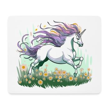 Licorne magique - Tapis de souris (format paysage) - blanc - Devant