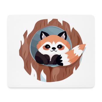 Cuddly Red Panda - Mouse Pad (horizontal) - white - Front