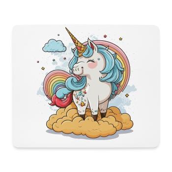 Licorne d’or - Tapis de souris (format paysage) - blanc - Devant