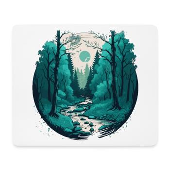 Whispers of the Woods: Gelassenheit in der Natur - Mousepad (Querformat) - Weiß - Vorne