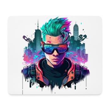Cyber Gamer - Tapis de souris (format paysage) - blanc - Devant