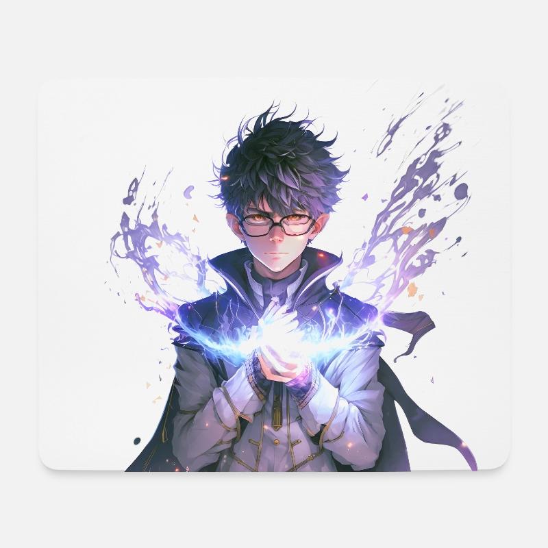 Zauberschüler Feuermagier - Mousepad (Querformat) - Weiß