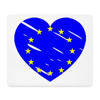 Das europäische Herz - Mousepad (Querformat) - Weiß - Vorne