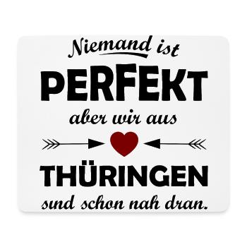 Notre patrie Thuringe - Tapis de souris (format paysage) - blanc - Devant