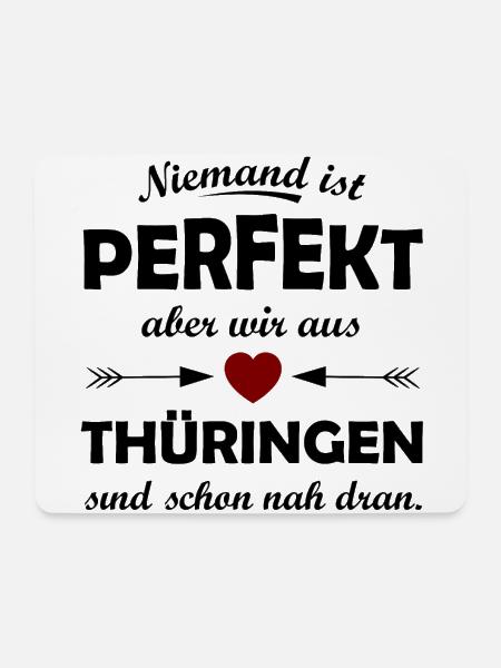 Unsere Heimat Thüringen - Mousepad (Querformat) - Weiß