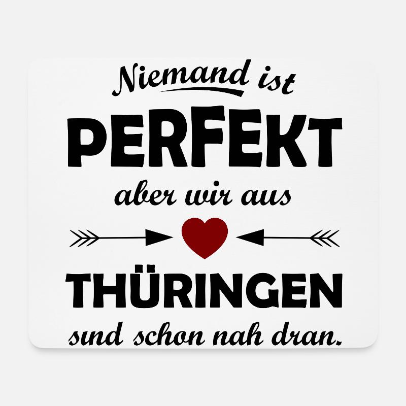 Unsere Heimat Thüringen - Mousepad (Querformat) - Weiß