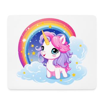 Einhorn - Mousepad (Querformat) - Weiß - Vorne