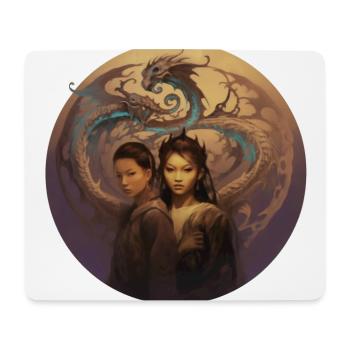 Under the sign of the dragon - Mouse Pad (horizontal) - white - Front