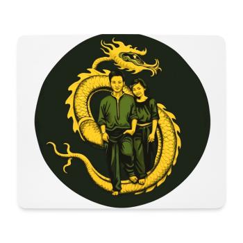 La promenade du dragon - Tapis de souris (format paysage) - blanc - Devant