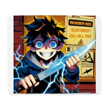 Elektrizität tötet: Lustige Geschenke für einen Elektriker - Mousepad (Querformat) - Weiß - Vorne
