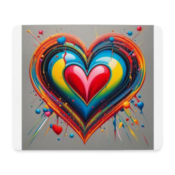 Un coeur éclatant - Tapis de souris (format paysage) - blanc - Devant