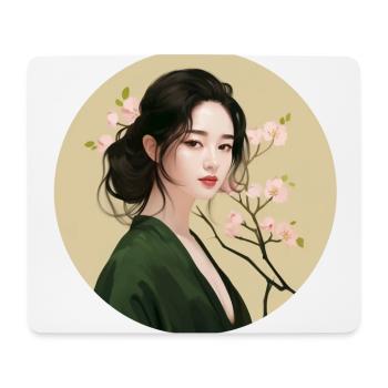Beautiful Asian - Tapis de souris (format paysage) - blanc - Devant