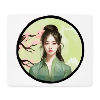 Glattes Asien - Mousepad (Querformat) - Weiß - Vorne